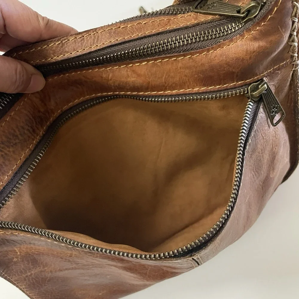 Patricia Nash Camila Leather Crossbody‎ Bag Purse Distressed Boho Cowgirl B8